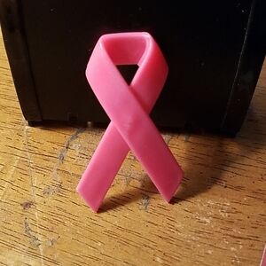 2" Pink Ribbon Pin